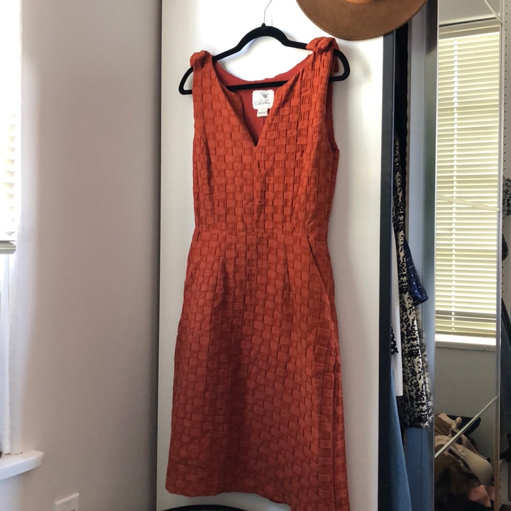 ANTHROPOLOGIE BASKETWEAVE DRESS SIZE 8